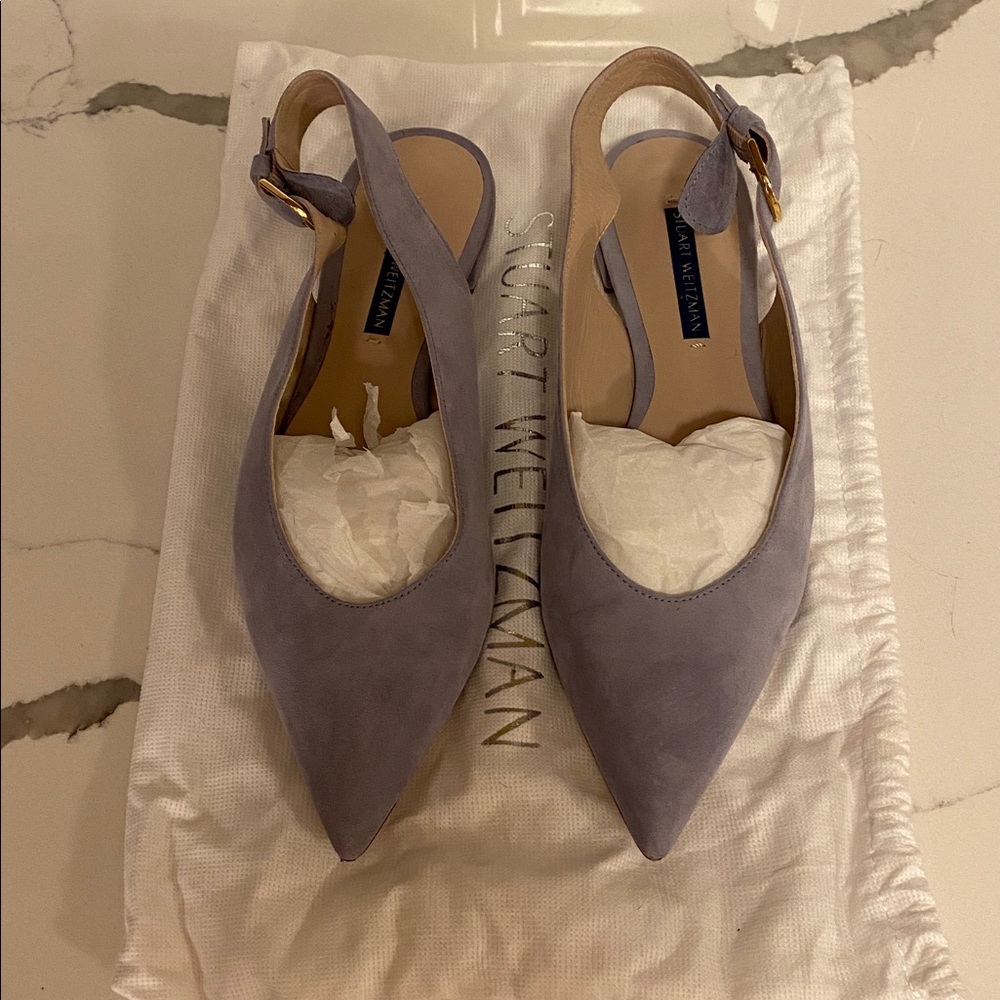 Stuart Weitzman Light Blue Slingback Pumps